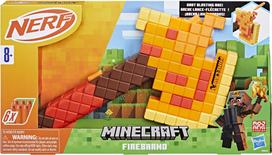 Žaislinis šautuvas su kulkomis Hasbro Nerf Minecraft Firebrand F8953 Ruda sp./Geltona sp./Oranžinė sp.