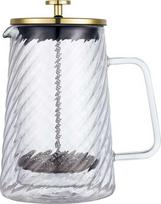 Kavinukas French Press Klausberg KB-7767, 1 l, skaidri sp./aukso sp.