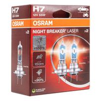 Halogeninės lemputės Osram H7 12V 55W PX26d NIGHT BREAKER LASER +150% /2pcs
