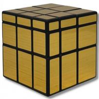 Veidrodinio stiliaus Rubiko kubas 3x3, auksinis