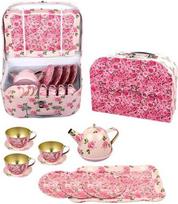 Magni - Tea set in suitcase, with flowers ( 3903 )