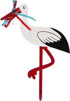 Magni - Wooden birth stork - Red and blue ribbon - Small - 55 cm