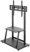 Manhattan TV & Monitor Mount, Trolley Stand, 1 screen, Screen Sizes: 37-100", Black, VESA 200x200 to 800x600mm, Max 150kg, Shelf and Base for Laptop or AV device, Height-adjustable to four levels: 862, 916, 970 and 1024mm, LFD, Lifetime Warranty