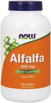 NOW Foods liucernos skonio, 650 mg – 500 tablečių
