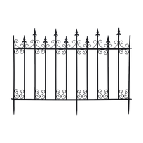 Dekoratyvinė tvorelė, 156 x 2.2 x117 cm, 1 vnt, juoda
