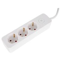 Buitinis ilgintuvas su įžeminimu, 3 x 1.5 mm, 1.5 m, 3 lizdų, baltas