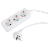 Buitinis ilgintuvas su įžeminimu, 3 x 1.5 mm, 3 m, 3 lizdų, baltas