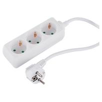 Buitinis ilgintuvas su įžeminimu, 3 x 1.5 mm, 1.5 m, 3 lizdų, baltas