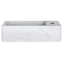 Praustuvas 40 x 22 x 9 cm, marmurinis, baltas