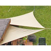 Saulės burė 3,6 x 3,6 x 3,6 m kreminės baltos spalvos vandeniui atstumianti