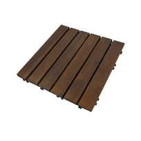Lauko grindų danga, tamsiai ruda, 30 x 30 x 2,4 cm, 1 vnt