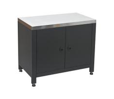 Lauko modulis spintelė griliui 80x47x69 cm juoda/nerūdijančio plieno