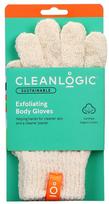 Pirštininė plaušinė Cleanlogic Sustainable Exfoliating, 21 cm x 14 cm, balta sp.