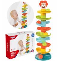 Kamuoliukų takelio spiralės rinkinys + 6 kamuoliukai WOOPIE BABY