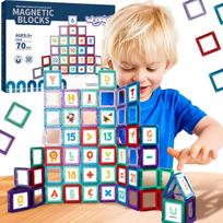 Magnetiniai blokeliai mokomiesiems skaičiams, 70 detalių WOOPIE 3D