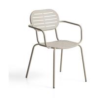 Taupe spalvos metalinė sodo kėdė Brai – Kave Home