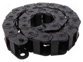 Cable chain | LIGHT | Bend.rad: 50mm | L: 990mm | Int.height: 25mm