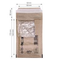 Popierinis vokas su burbuline plėvele A/11, 120×175+50 (100×165) mm, rudas