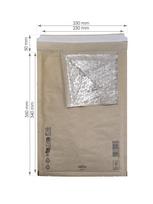 Popierinis vokas su burbuline plėvele G/17, 250×350+50 (230×340) mm, rudas