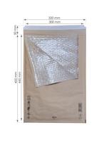 Popierinis vokas su burbuline plėvele I/19, 320×455+50 (300×445) mm, rudas