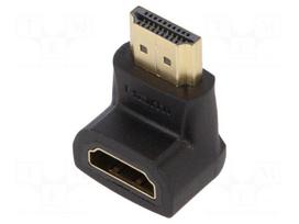 Adapter | HDMI socket,HDMI plug 90° up/down | black