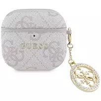 GUESS AirPods 4 Rhinestone Charm Case, pink