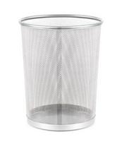 Popieriaus šiukšliadėžė FORPUS, 12L, metalinis, tinklelio tipo, sidabrinė