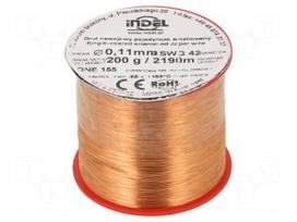 Coil wire | single coated enamelled | 0.112mm | 0.2kg | -65÷155°C
