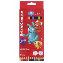 Spalvoti pieštukai ErichKrause Jolly Friends, 12 spalvos