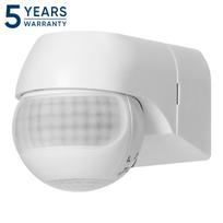 Apsaugos sistemos // Judesio jutikliai // Czujnik ruchu 180° IP44, 800W, max 15m, mini, biały
