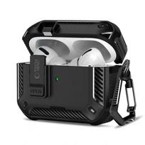 Dėklai ausinėms Tech-Protect Apple AIRPODS PRO 3 CARBONOX MAGSAFE Black