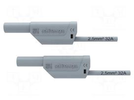Test lead: single | 32A | banana plug 4mm,both sides | Urated: 1kV