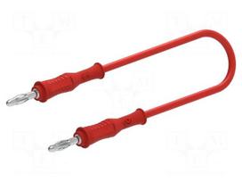 Test lead | 60VDC | 30VAC | 20A | banana plug 4mm,both sides | red