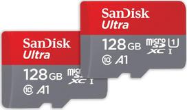 Atminties kortelė SanDisk Ultra MicroSDXC 128GB + 128GB Class 10 UHS-I/U1 A1 (SDSQUAB-128G-GN6MT) | SDSQUAB-128G-GN6MT | 619659200596