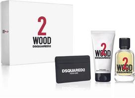 Rinkinys Dsquared 2: Odinė piniginė, Black + 2 Wood, Tualetinis vanduo, 100 ml + 2 Wood, Dušo želė, 100 ml | 8011003871865 | 8011003871865