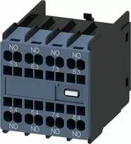 Siemens PAGALBINIS KONTAKTŲ BLOKAS, 4NO, MONTUOTAS PRIEKIS, TIK 3RH2140 IR 3RH2440 KONTAKTORIUS, DYDIS S00, SP Gnybtai 3RH2911-2GA40
