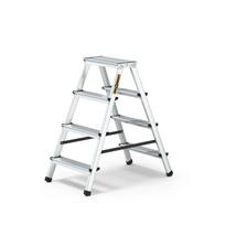 Kopėčios aliumininės dvipusės 2x4 laipteliai (125 kg) DRABEST DD4