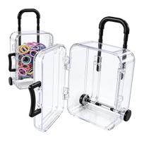 Plastikinė dėžutė su dvigubu užsegimu - 63.5x48x21mm - Rakinamas konteineris - Organizatorius