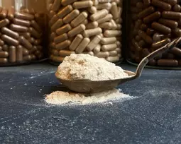 Ekologiški valgomųjų dantenių (Šitake) grybų milteliai - 50 g