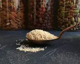Ekologiškos lukštentos sezamų sėklos - 400g