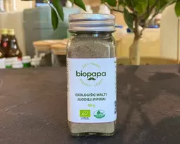 Ekologiški malti juodieji pipirai, 60 g, Biopapa