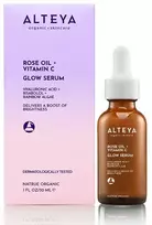 Ekologiškas LUMINOUS ROSE GLOW serumas - rožių aliejus + vitaminas C, 30 ml