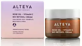 Ekologiškas LUMINOUS ROSE BIO RETINOL veido kremas - rožių aliejus + vitaminas C, 50 ml