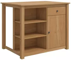 Virtuvės vežimėlis PANAMA 2 pcs Medaus vaškas 112 x 77 x 90 cm