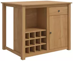 Virtuvės vežimėlis PANAMA 2 pcs Medaus vaškas 112 x 77 x 90 cm