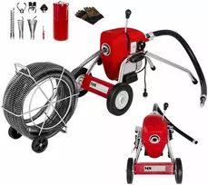 Elektrinė vamzdžių valymo mašina 1100W sk. 32mm MSW POWER DRAIN CLEAN 4.6E + priedai
