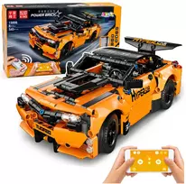 Lean Toys Nuotoliniu būdu valdomas konstruktorius oranžinis 545 vnt.