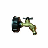 Pajungimas prie IBC konteinerio 60mm su žalvariniu kraneliu