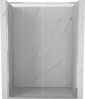 Mexen Exo dvigubos stumdomos dušo durys 150 cm, permatomos, chromas - 8152-150-000-01-00