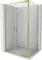 Mexen Exo vonia kabina atidaroma 120 x 85 cm, permatomas, auksinis - 8182-120-085-50-00